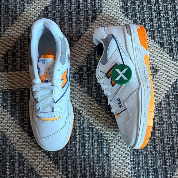 New Balance Shoes - New Balance 550 Sneaker Lakers Pack White/Orange Womens Size 7.5